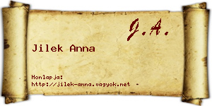 Jilek Anna névjegykártya